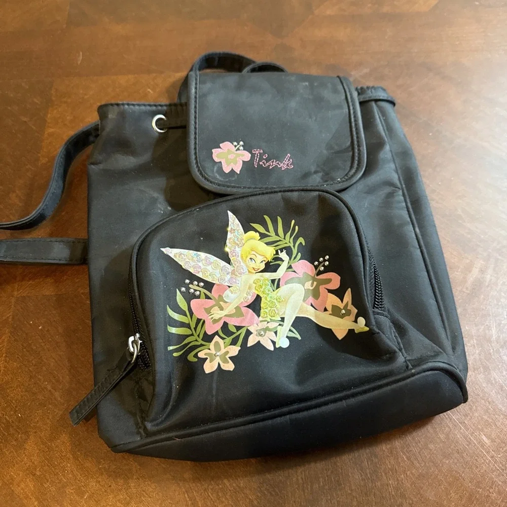 Disney Store Tinker Bell‎ Backpack Bag Black